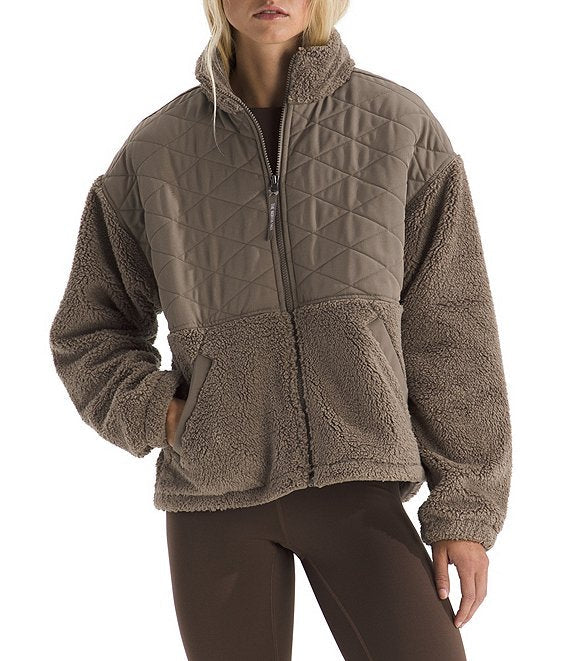 Women's Cabin Fleece Knit Dropped Shoulder Full Zip Sweatshirt - NF0A8DQ2