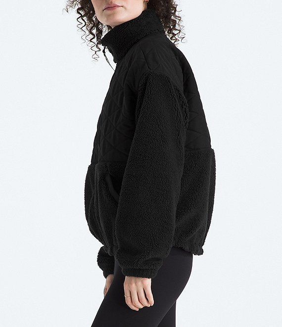 Women's Cabin Fleece Knit Dropped Shoulder Full Zip Sweatshirt - NF0A8DQ2