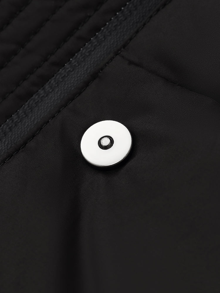 Black Hooded Goose Down Jacket