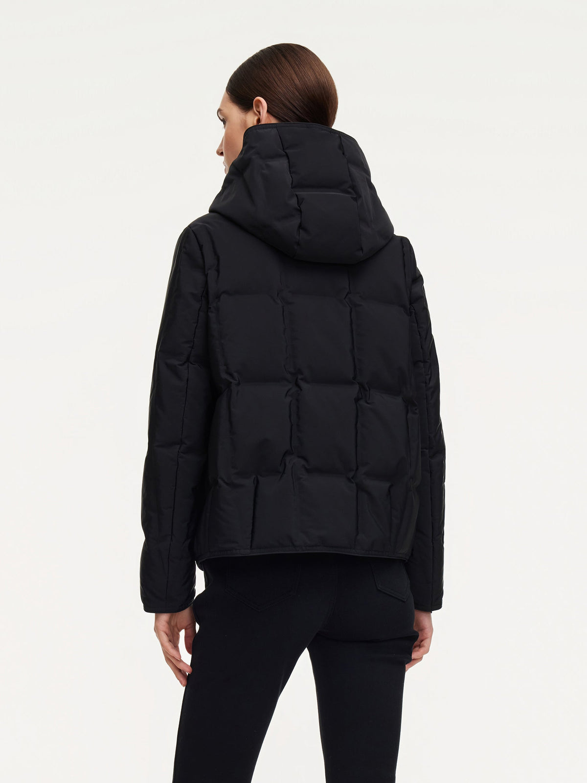 Cocoon Waterproof And Windproof Hooded Goose Down Jacket