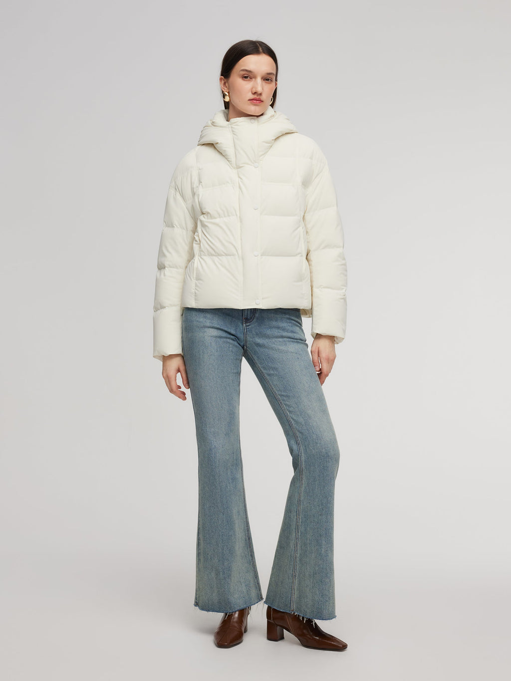 Windproof Hooded Goose Down Jacket