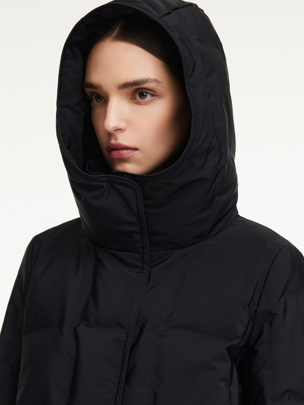 Cocoon Waterproof And Windproof Hooded Goose Down Jacket