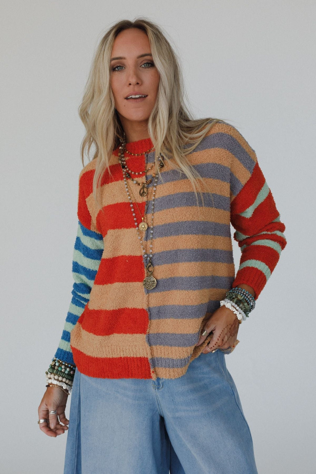 Dulcie Striped Sweater - Camel - Pre Order