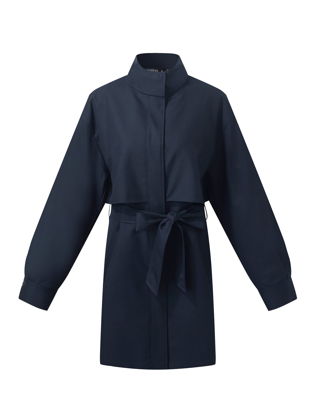 Worsted Wool Blend Women Trench Coat