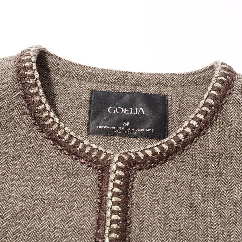 Retro Brown Washable Woolen Jacket