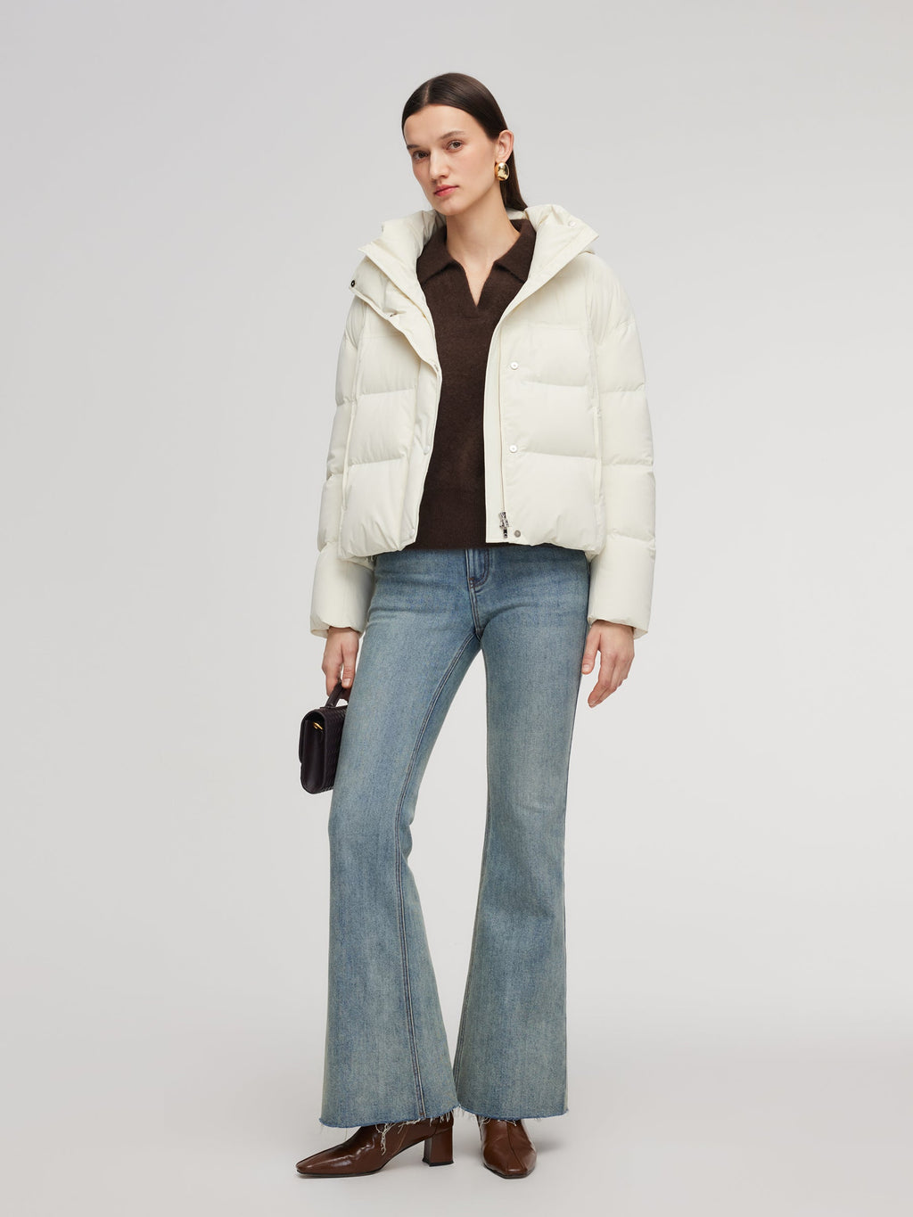 Windproof Hooded Goose Down Jacket