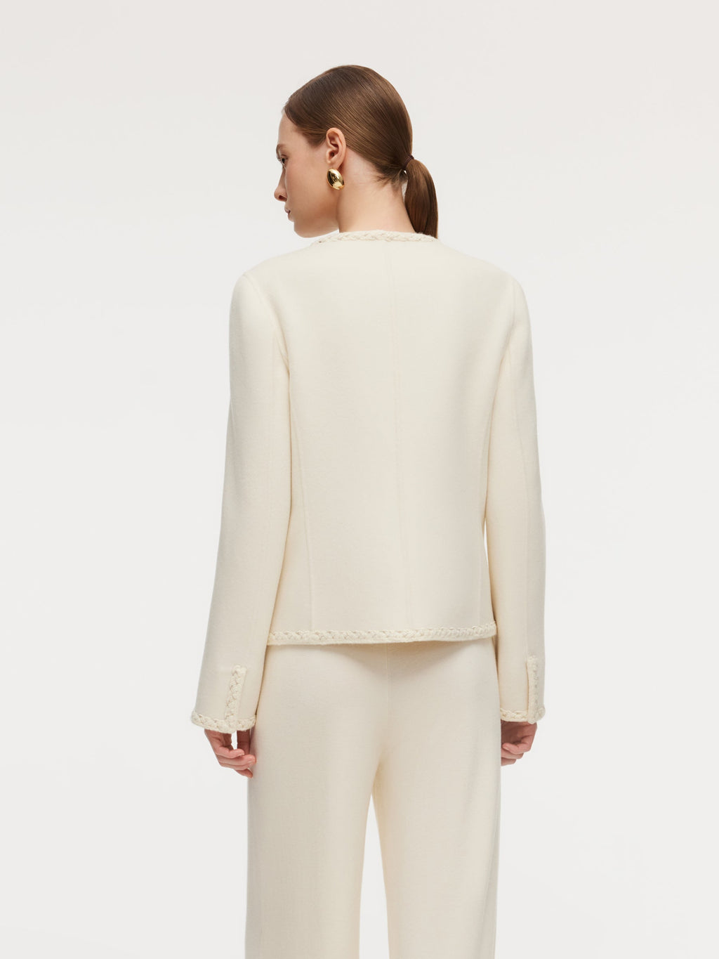 Cashmere Wool Blend Double-Faced Women Jacket