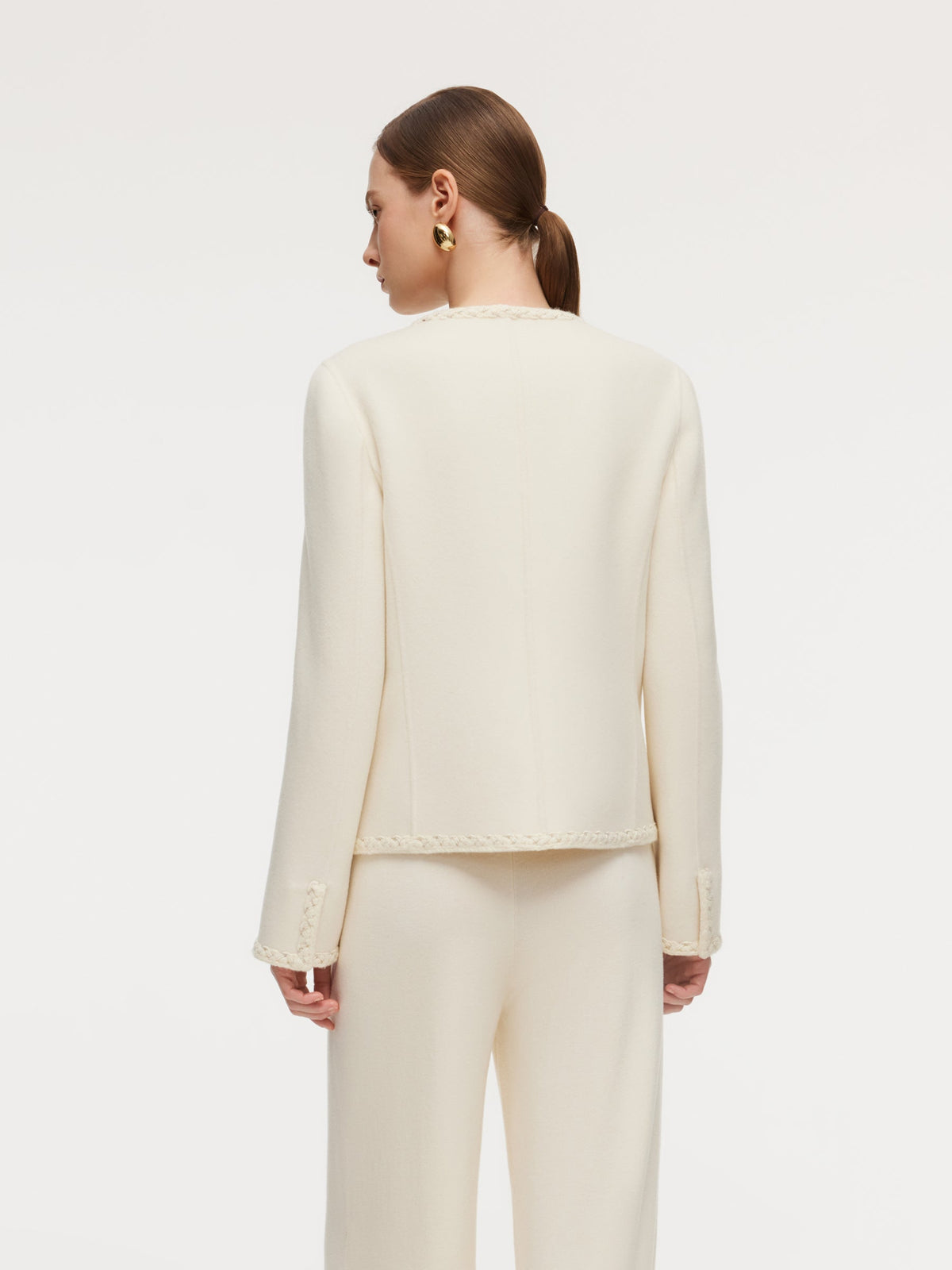 Cashmere Wool Blend Double-Faced Women Jacket