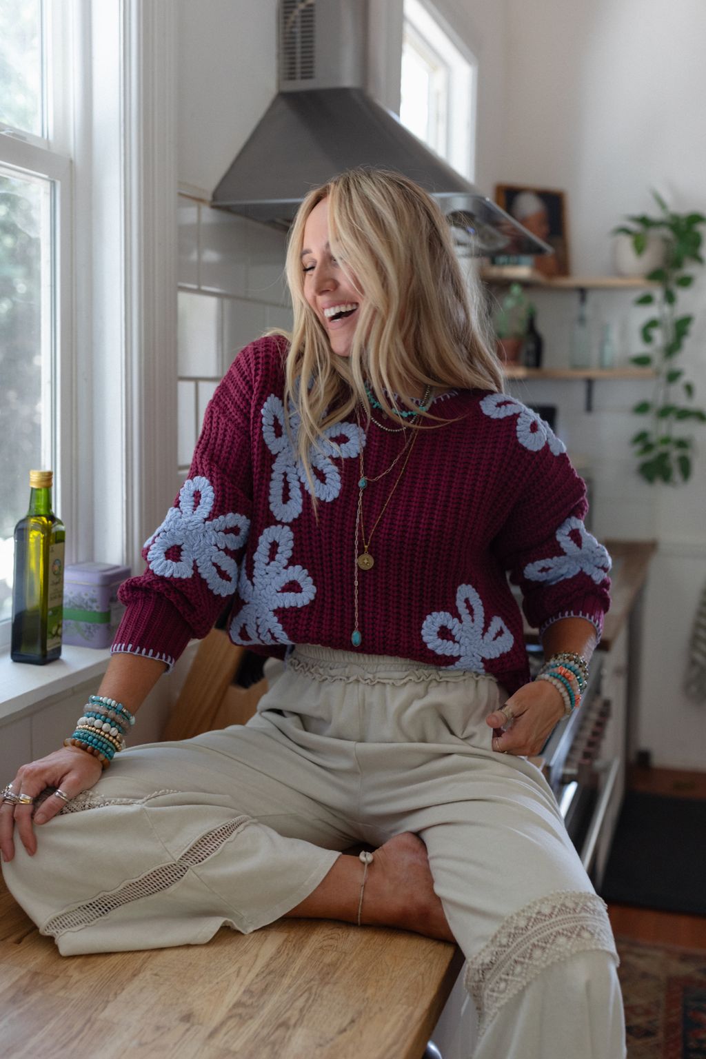 Daisy Belle Sweater - Purple - Pre Order