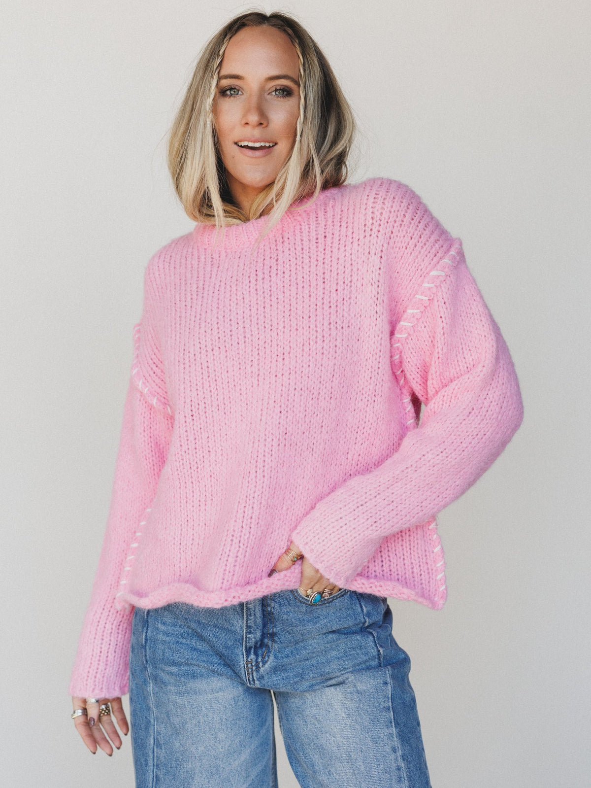 Rosy Days Sweater - Pink - Pre Order