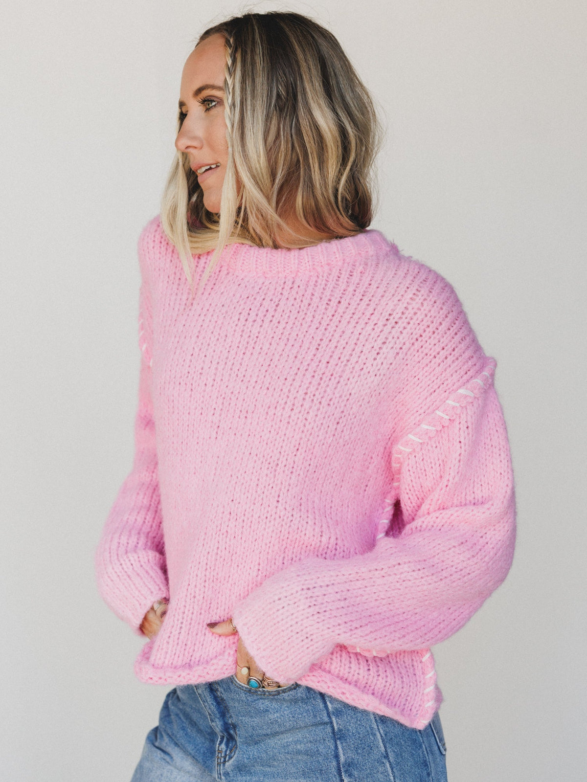 Rosy Days Sweater - Pink - Pre Order