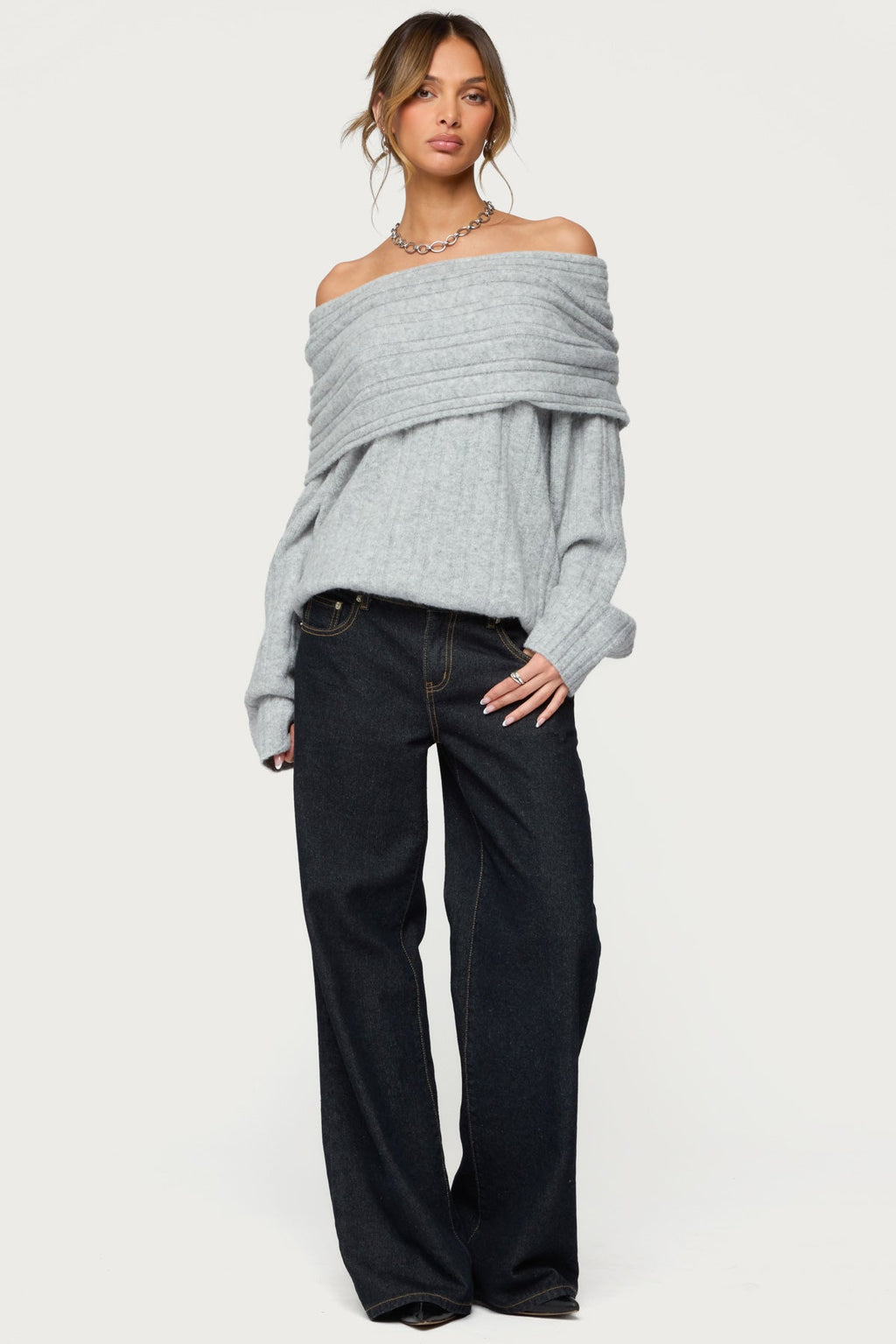 Kadenna Oversized Off Shoulder Sweater