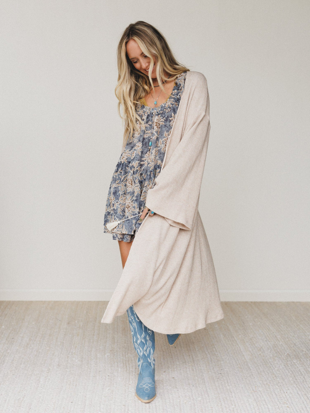 The Nest Emma Lu Duster Cardigan - Oatmeal