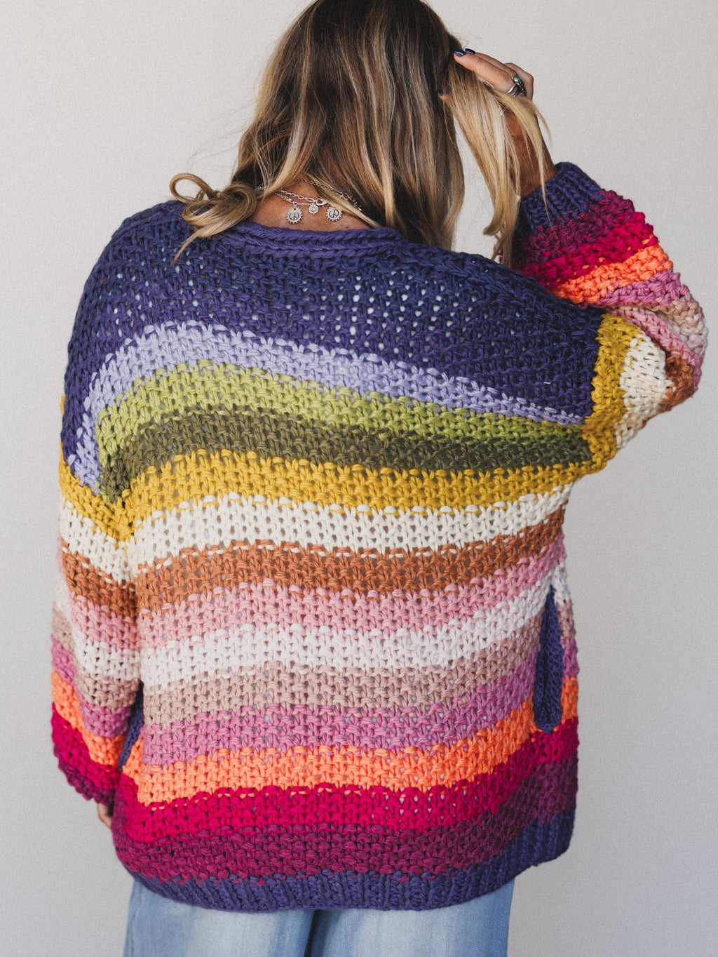 Wrapped up in Color Knit Cardigan - Rainbow - Pre Order