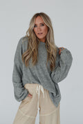 The Nest Brayden Oversized Pullover - Olive Gray - Pre Order