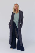 Wednesday Duster Cardigan - Charcoal - Pre Order