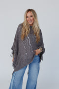 Sea Beyond Lace Poncho - Gray - Pre Order