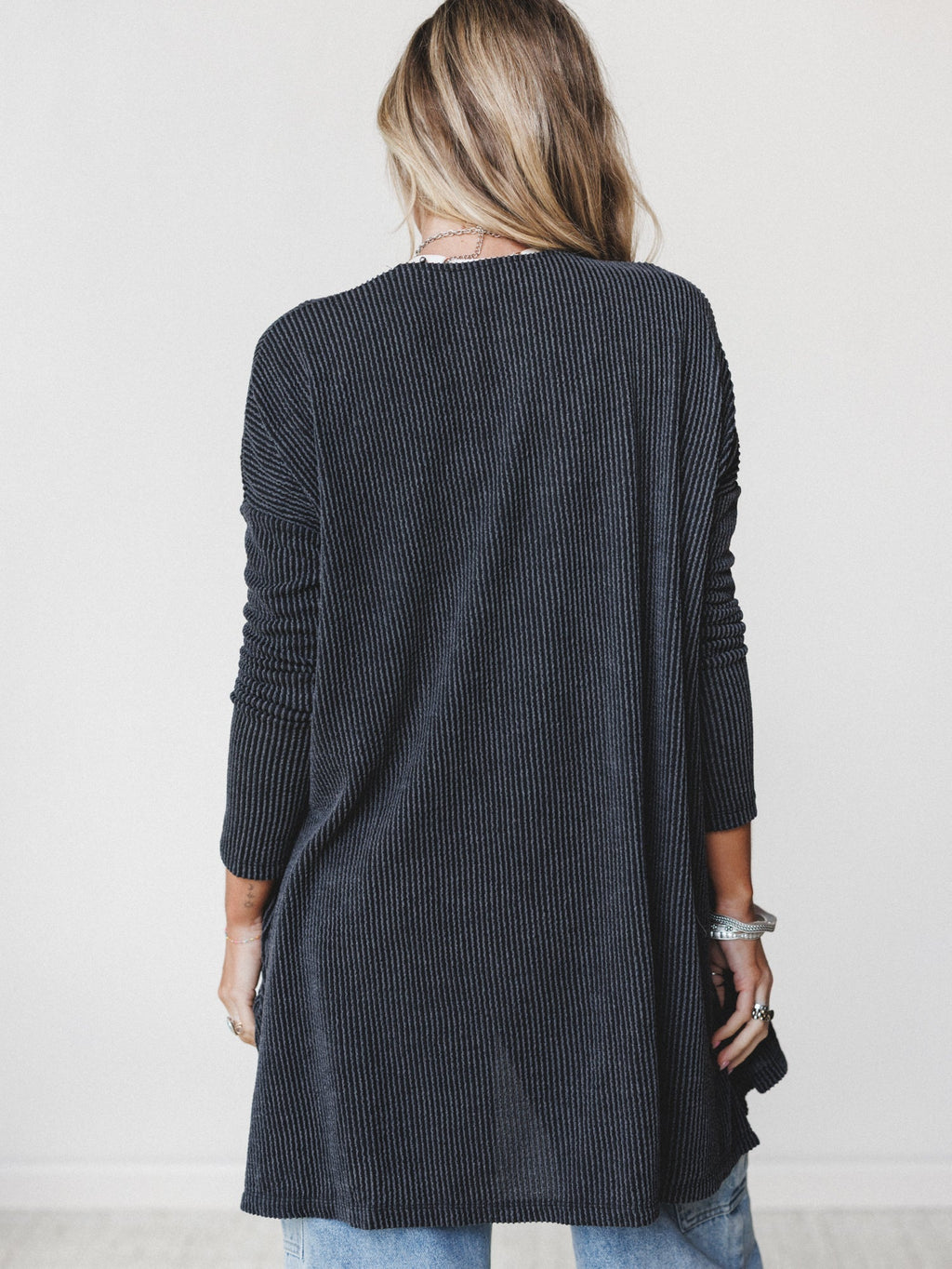 The Nest Classic Layers Cardigan - Charcoal