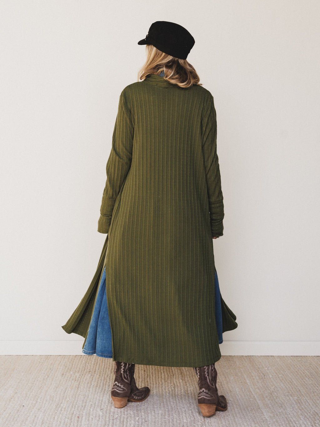 The Nest Finishing Touch Duster Cardigan - Olive - Pre Order