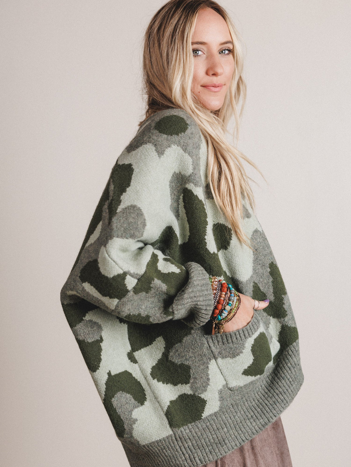 Into The Dusk Cardigan - Camo