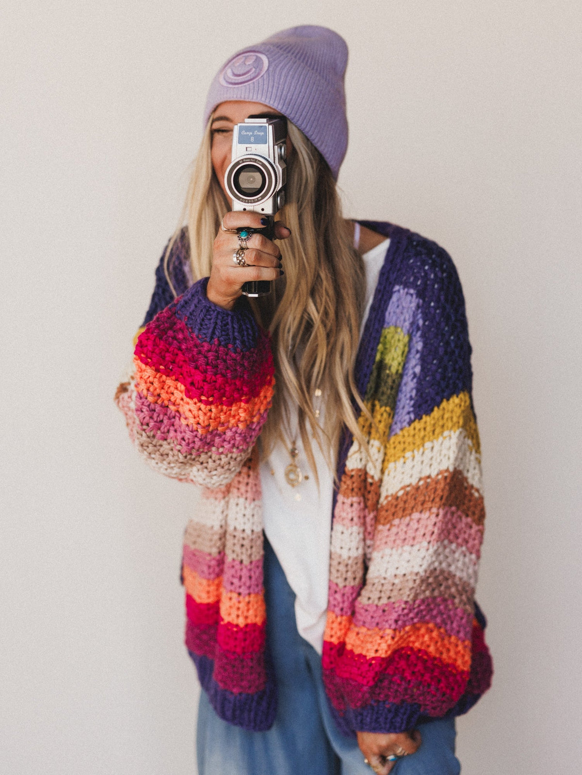 Wrapped up in Color Knit Cardigan - Rainbow - Pre Order
