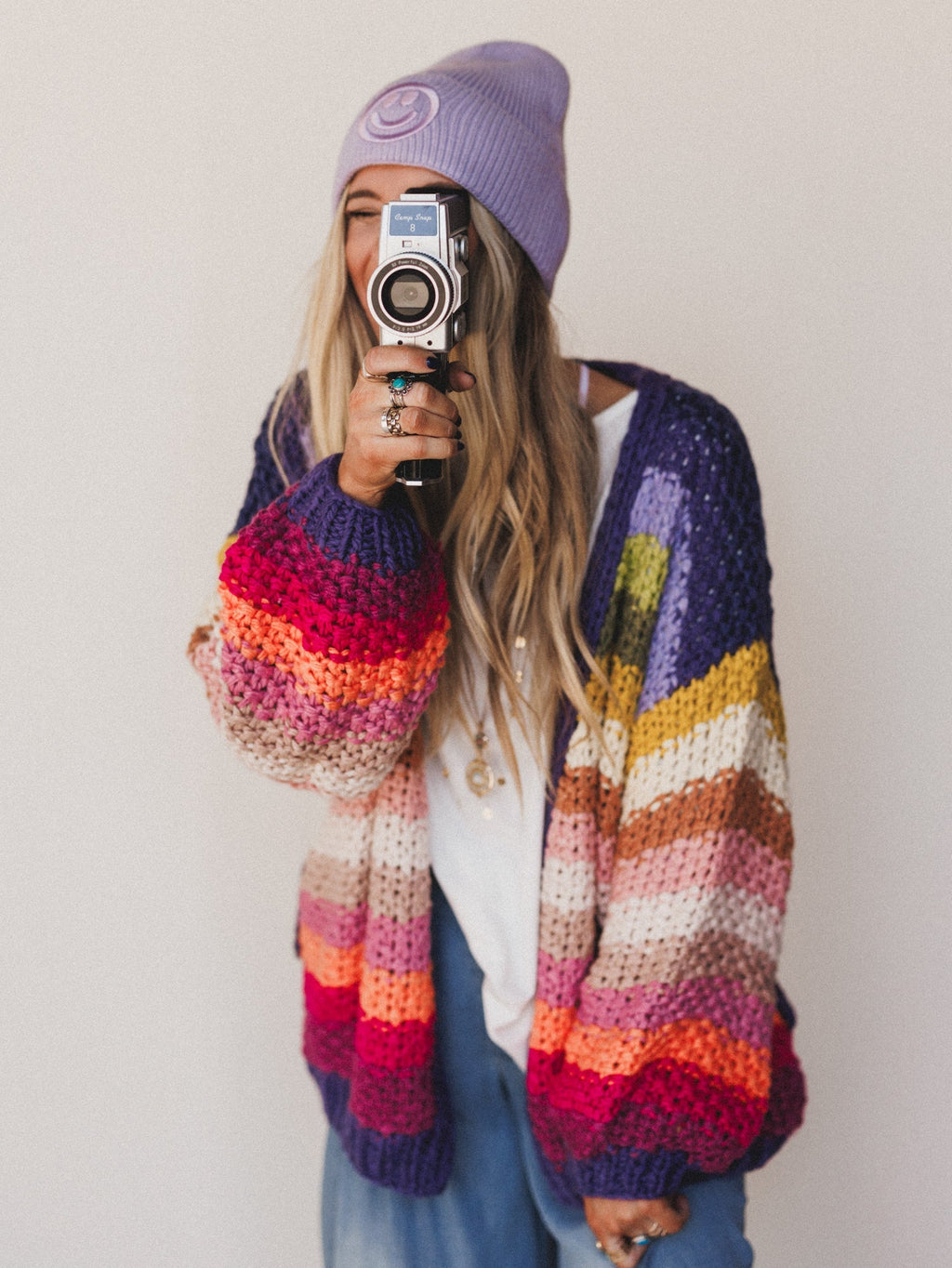 Wrapped up in Color Knit Cardigan - Rainbow - Pre Order