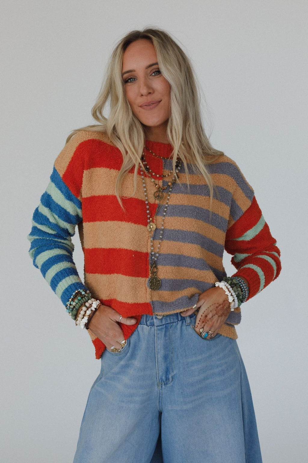 Dulcie Striped Sweater - Camel - Pre Order