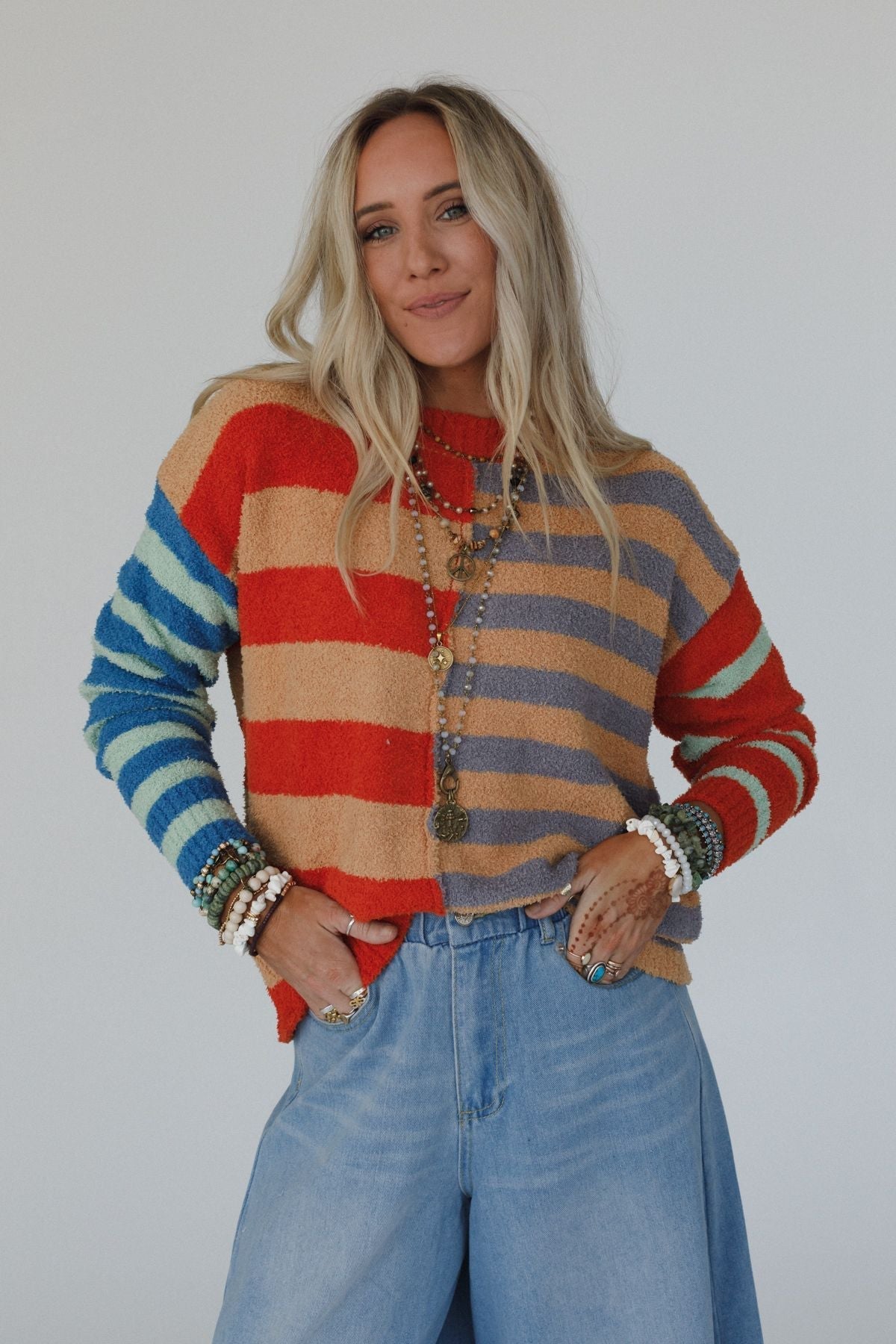 Dulcie Striped Sweater - Camel - Pre Order