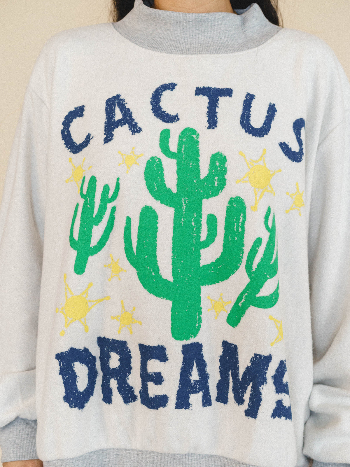 Cactus Dreams Sweater - Grey