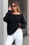 Softer Love Knit Sweater Black