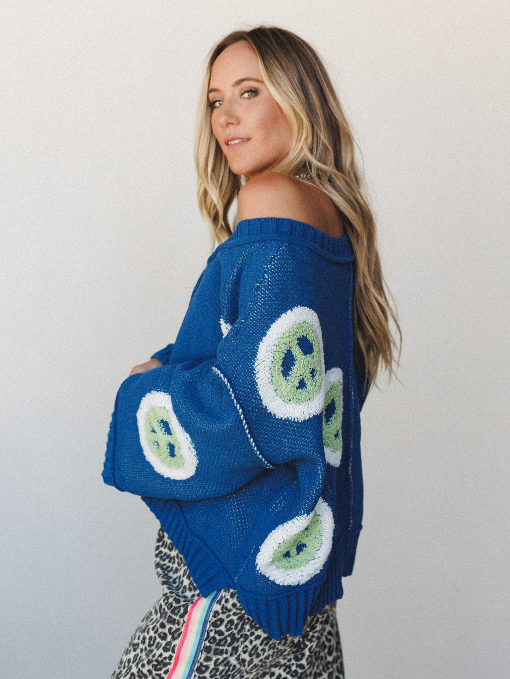 Peaceful Patterns Top - Blue