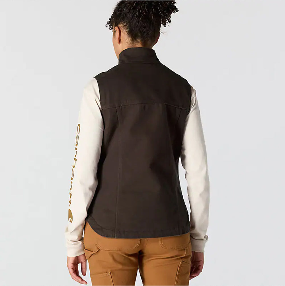 Women's Sherpa Lined Vest - Relaxed Fit - Washed Duck - 104224