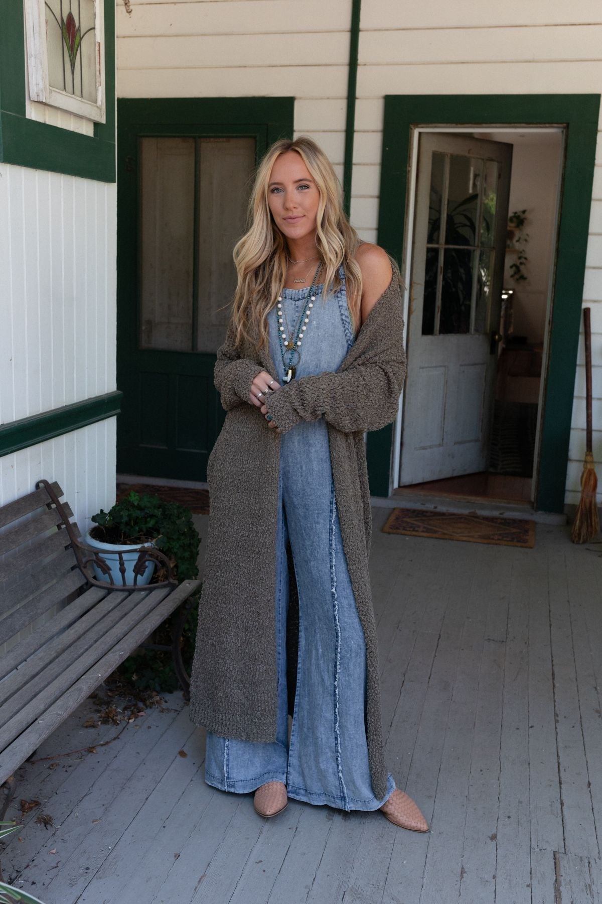 Wednesday Duster Cardigan - Olive - Pre Order