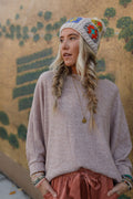 The Nest Fly With Me Batwing Sleeve Knit Sweater - Sand