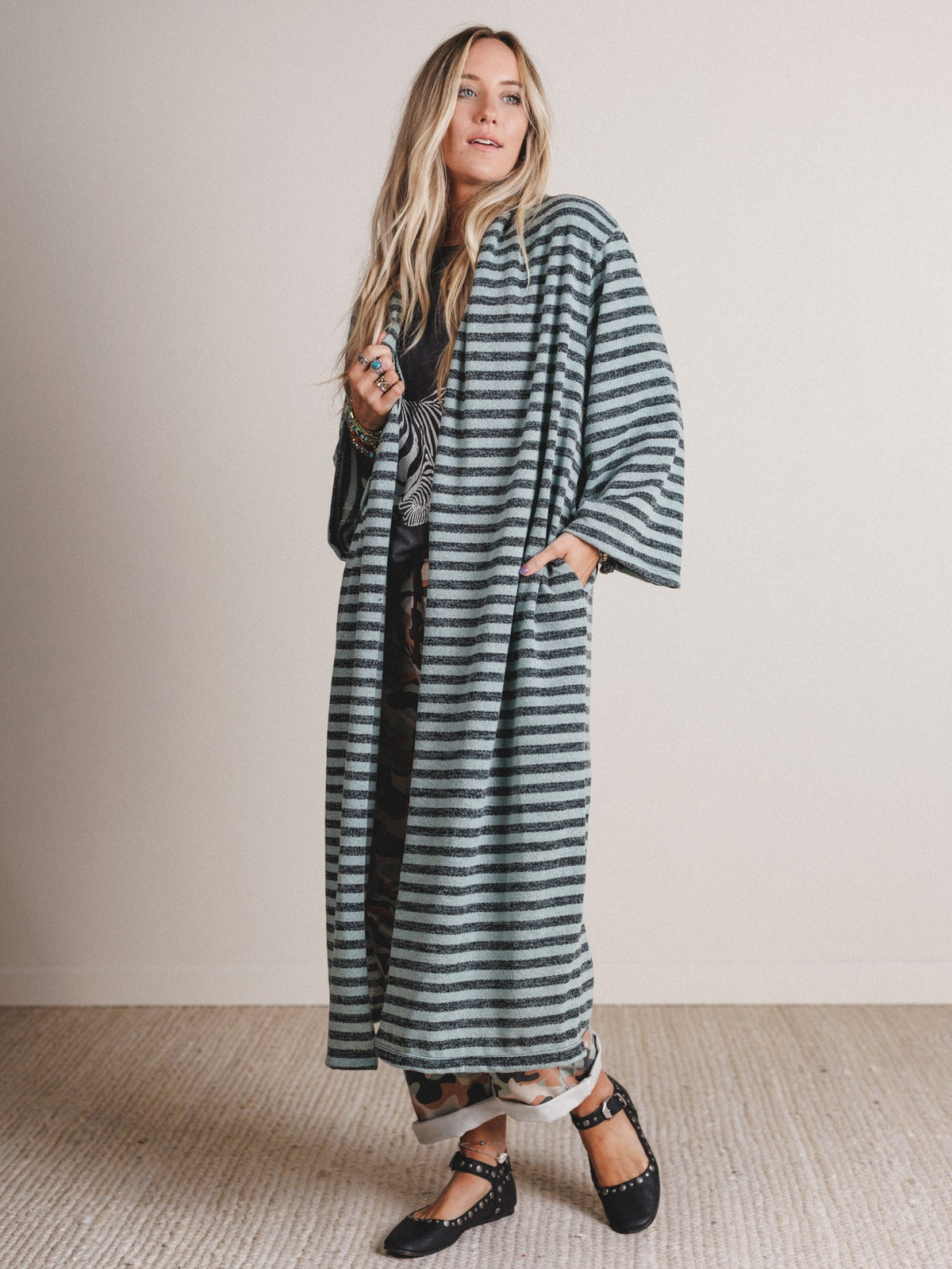 The Nest Endless Love Cardigan - Sage Black