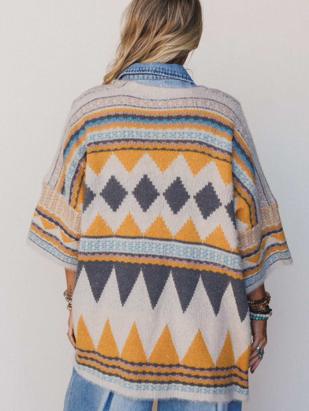 Keep It Up Oversized Cardigan - Mustard