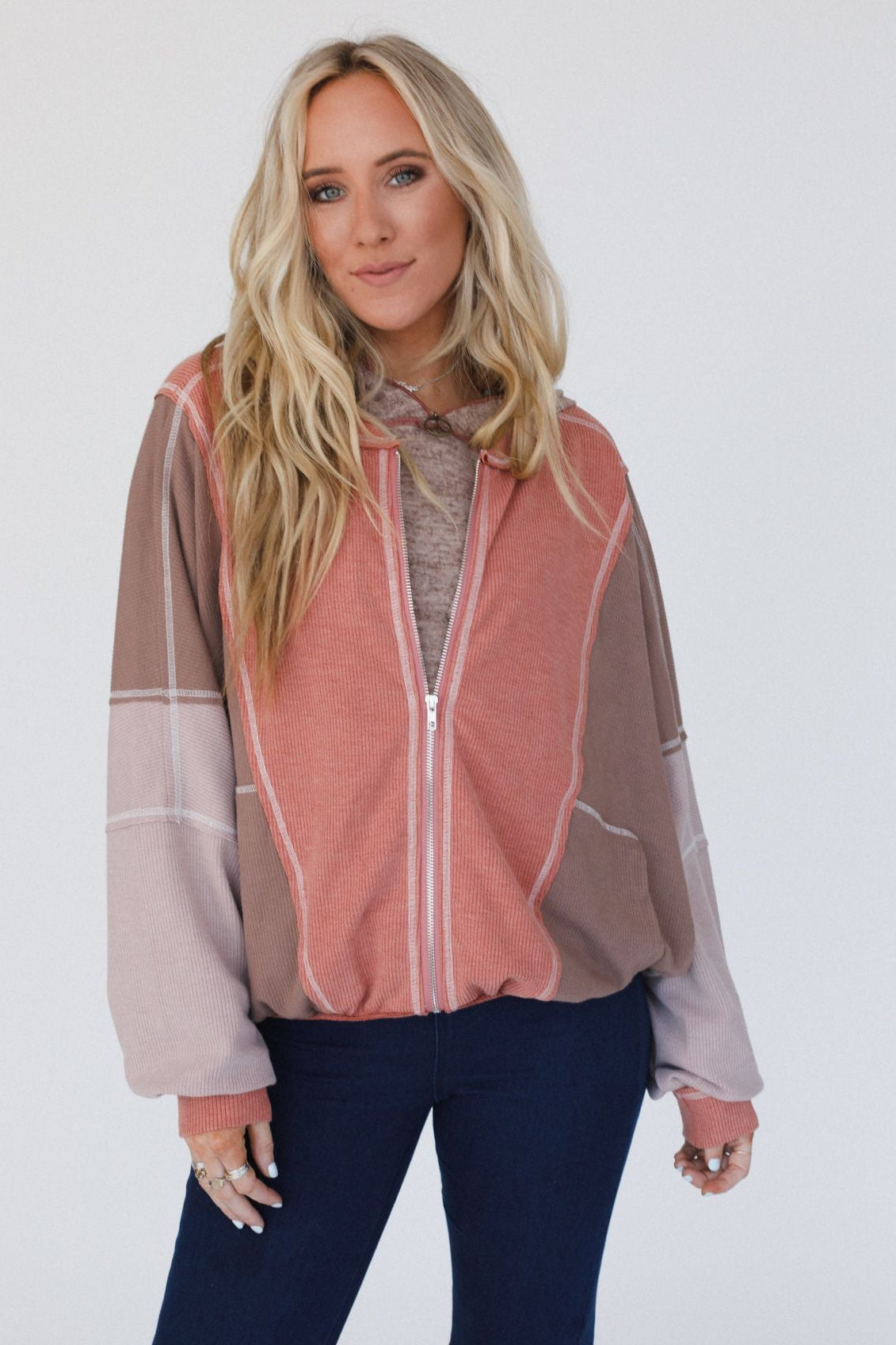 The Nest Zealand Zippered Top - Mocha - Pre Order