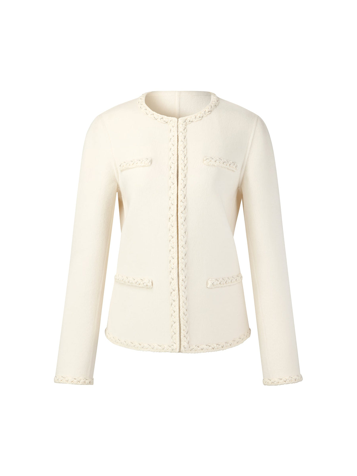 Cashmere Wool Blend Double-Faced Women Jacket