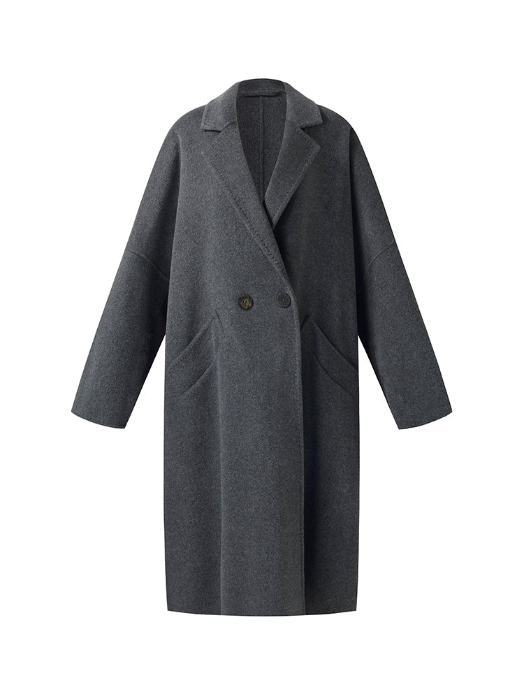 100% Wool Longline Unisex Overcoat