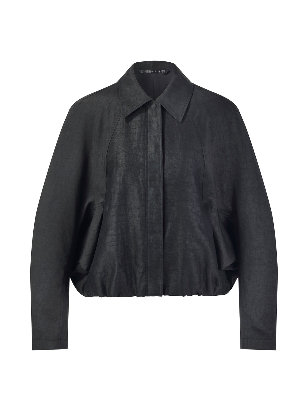 18MM Gambiered Canton Gauze Balloon Hem Women Jacket