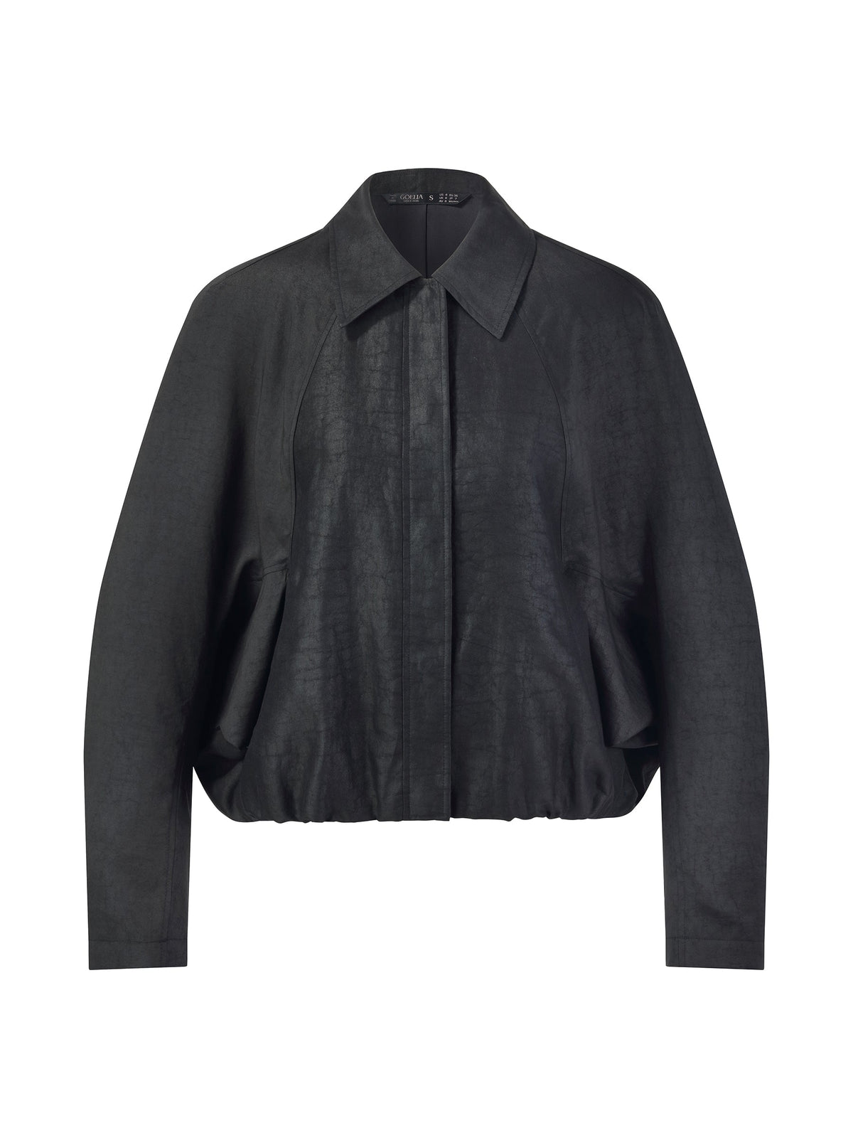 18MM Gambiered Canton Gauze Balloon Hem Women Jacket