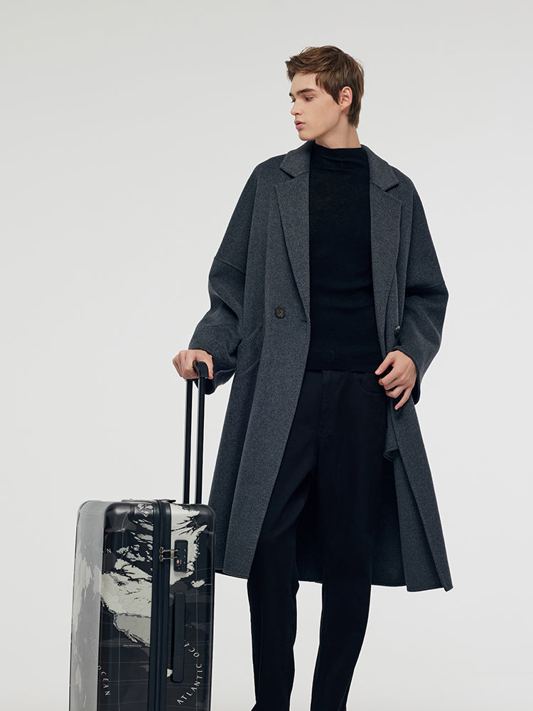 100% Wool Longline Unisex Overcoat