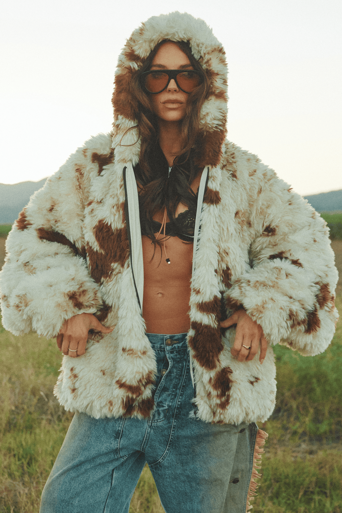 THE HOLY COW FAUX FUR JACKET