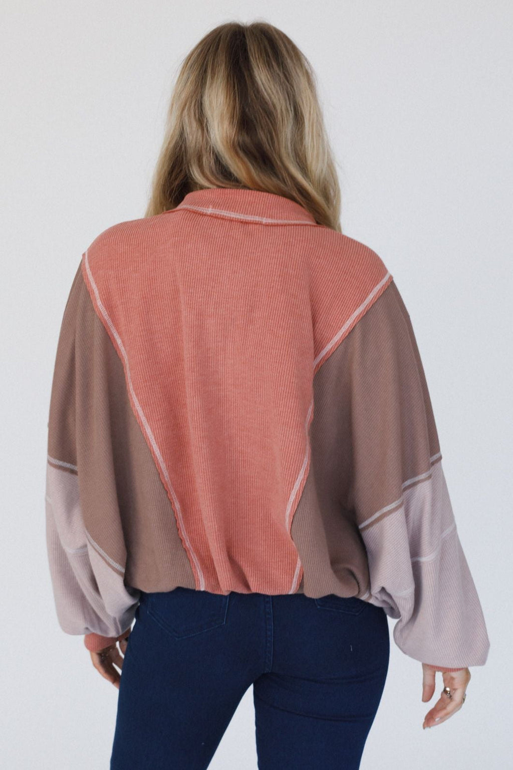 The Nest Zealand Zippered Top - Mocha