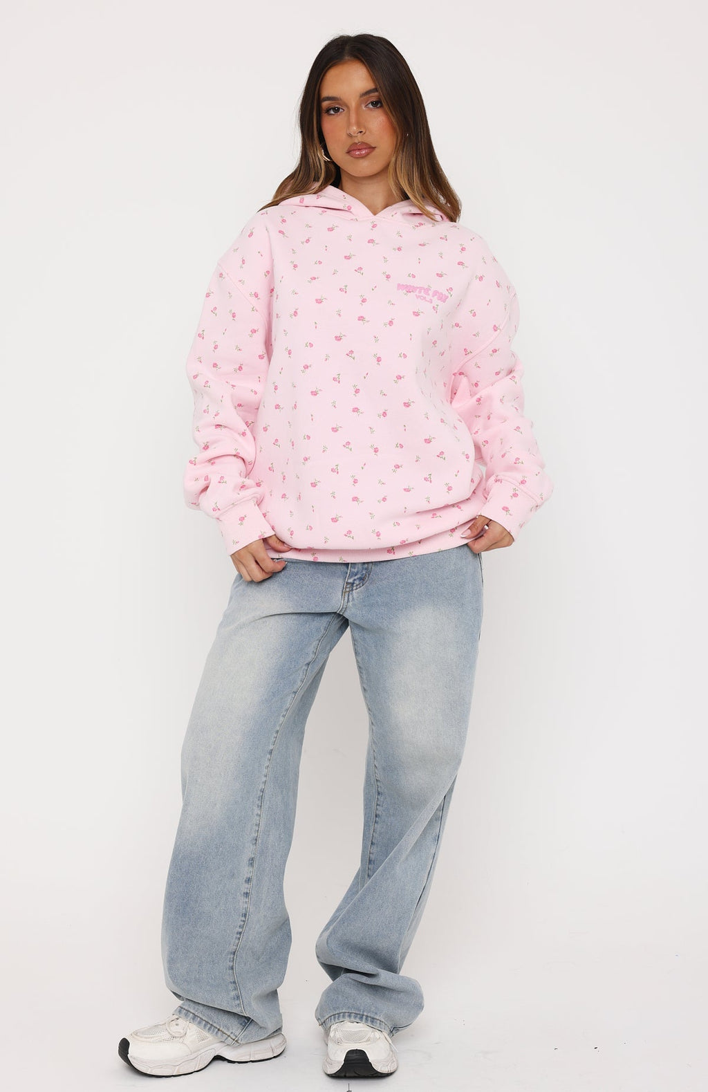 Offstage Printed Oversized Hoodie Posy Ditsy