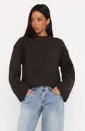 Winter's Chill Knit Sweater Chocolate