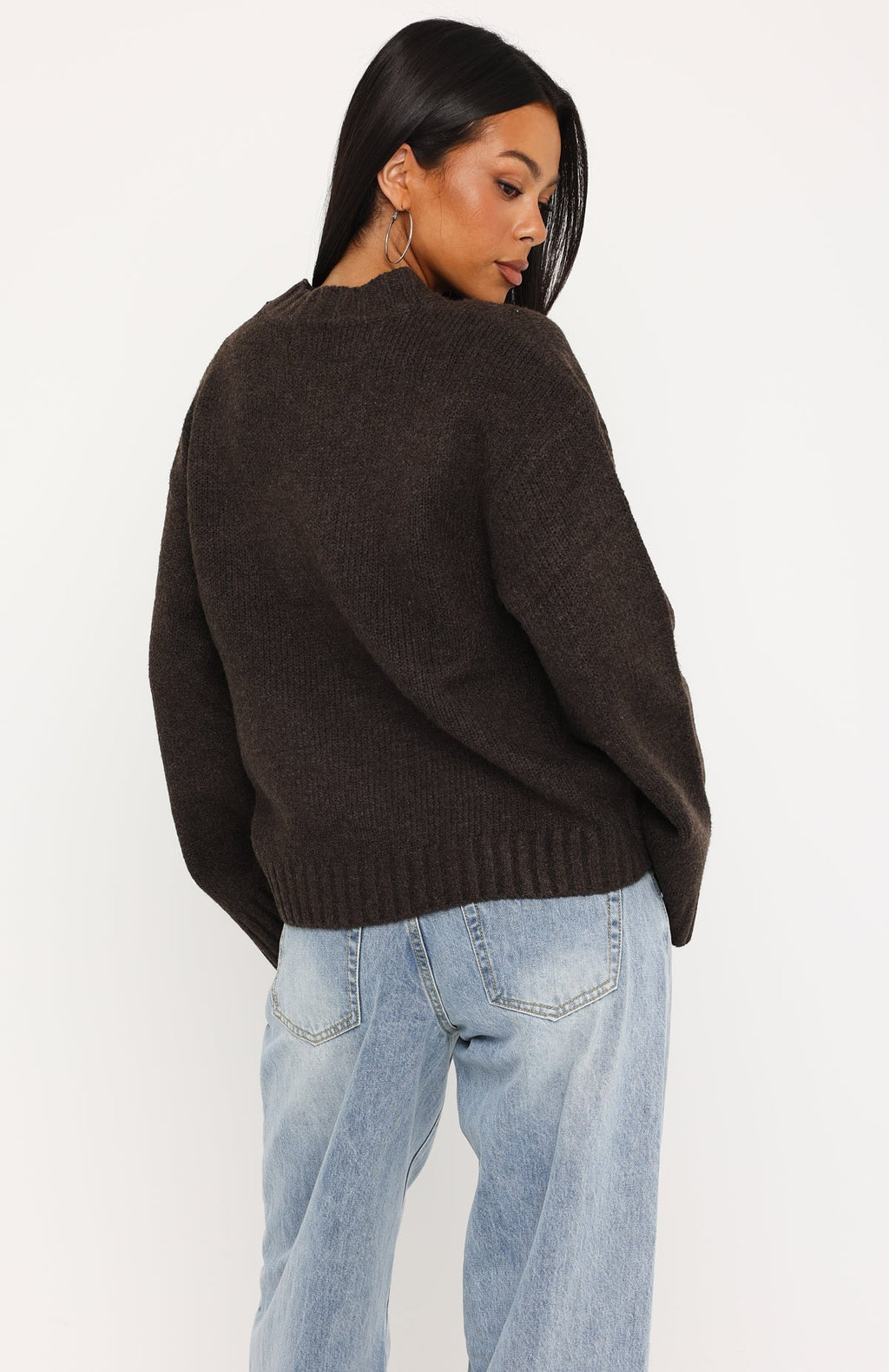 Winter's Chill Knit Sweater Chocolate