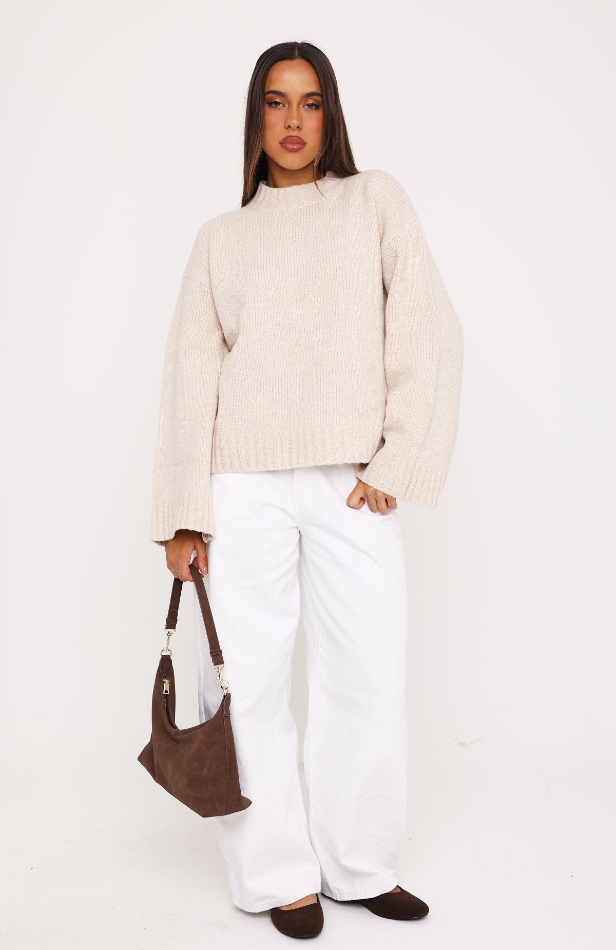 Winter's Chill Knit Sweater Oat