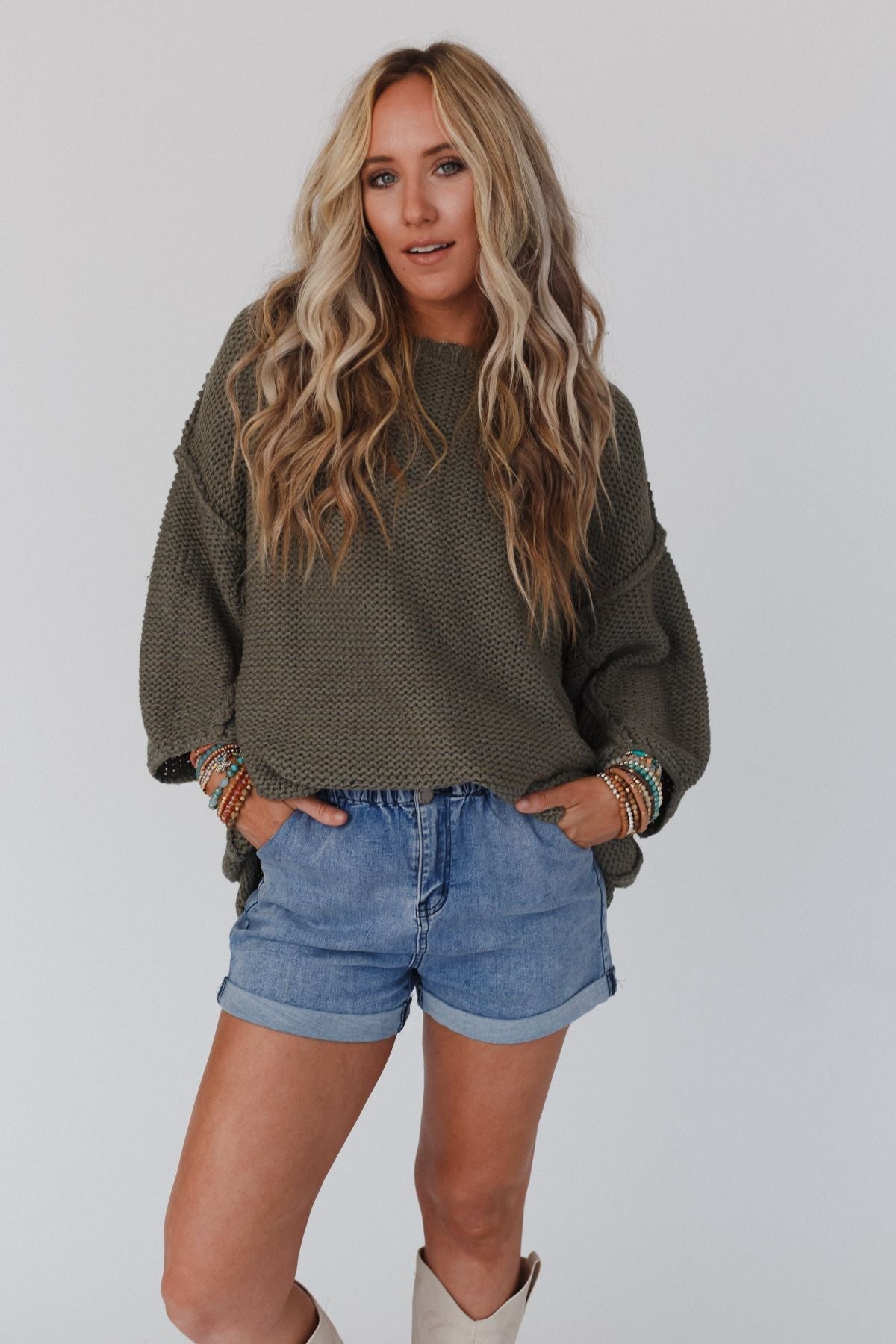 Crisp Air Sweater - Olive
